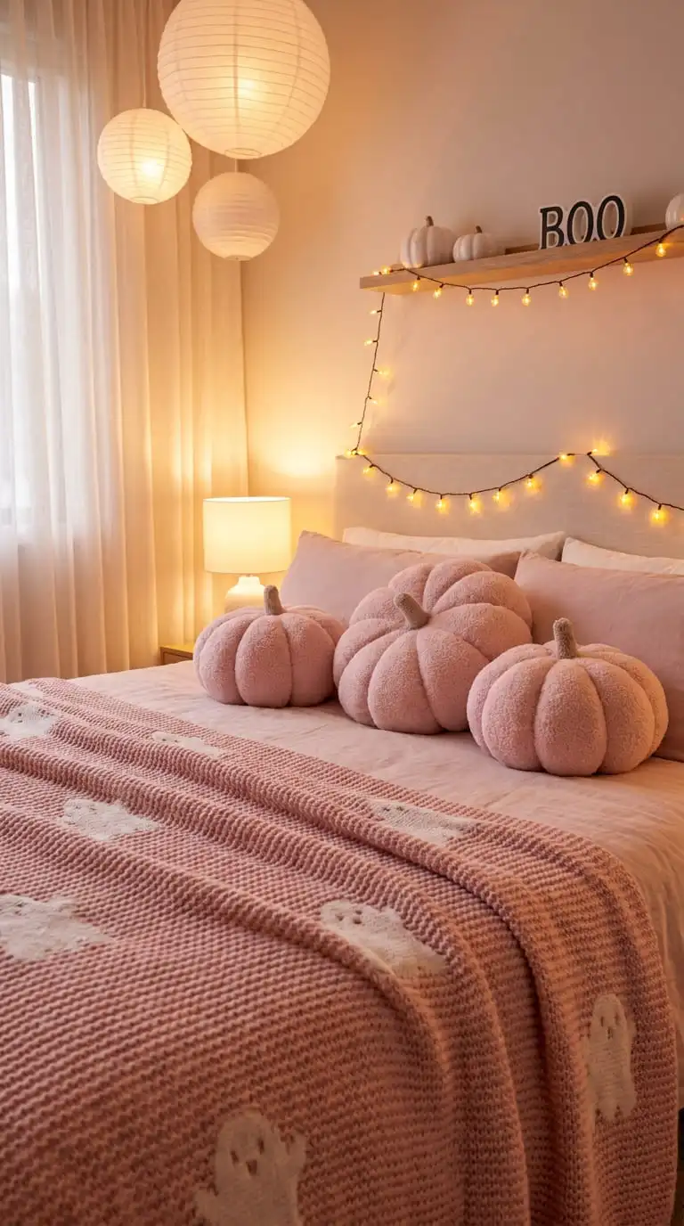 Cute Pink Halloween Decor Ideas